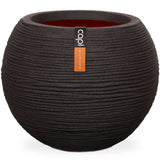 Capi Flowerpot Natur Rib Sphärische 62 x 48 cm schwarz KBLR271