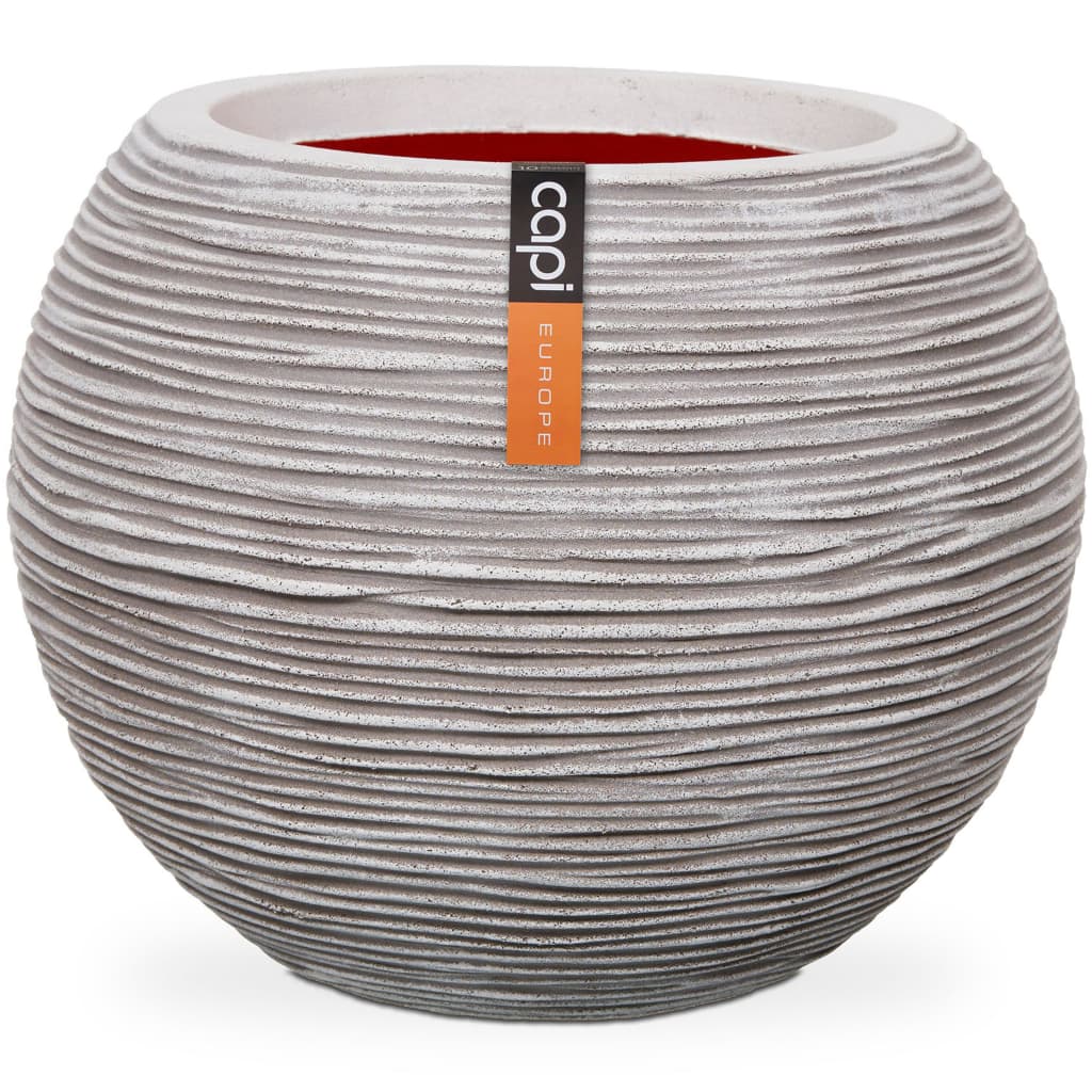 Capi Flowerpot Natur Rib Sphärisch 62 x 48 cm Elfenbeinfarben Kofi271