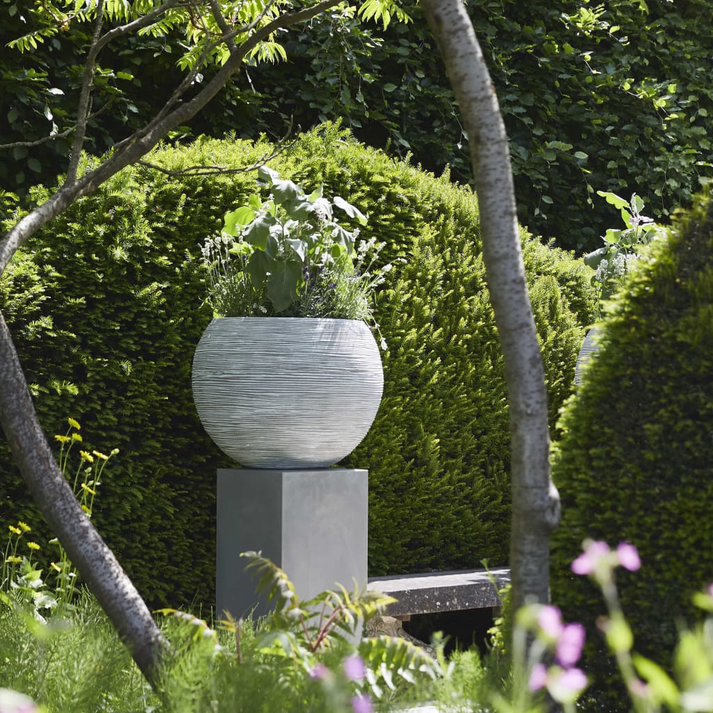 Capi Flowerpot Natur Rib Sphärisch 62 x 48 cm Elfenbeinfarben Kofi271