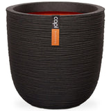 Capi Flowerpot Natur Rib 54x52 cm Schwarz KBLR935