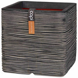Capi Pflanzer Natur Rib Square 30 x 30 cm Anthrazit Kofz902