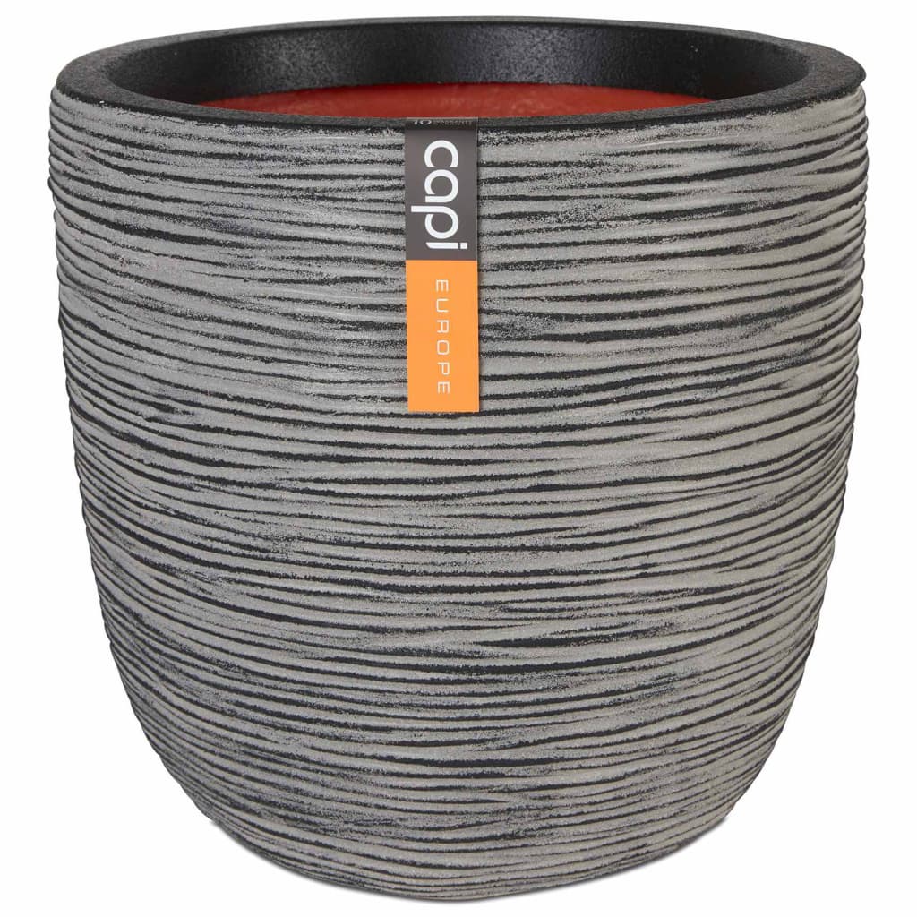 Capi Flowerpot Natur Rib 43x41 cm Anthrazit Kofz933