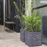 Capi Capi Pflanzer Nature Row Square 40x40 cm Anthrazit Krwz903