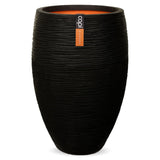 Capi Capi Flowerpot Natur Rib Elegant Deluxe 45x72 cm schwarz