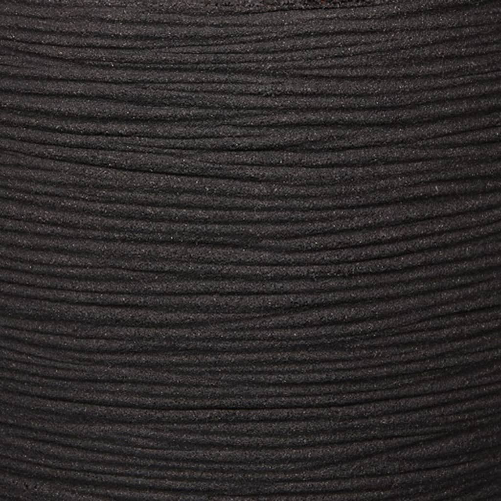 Capi Pflanzer Natur Rib Square 50x50 cm schwarz