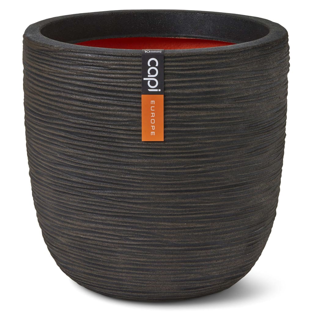 Capi Egg Pflanzer Natur Rib 54x52 cm dunkelbraun
