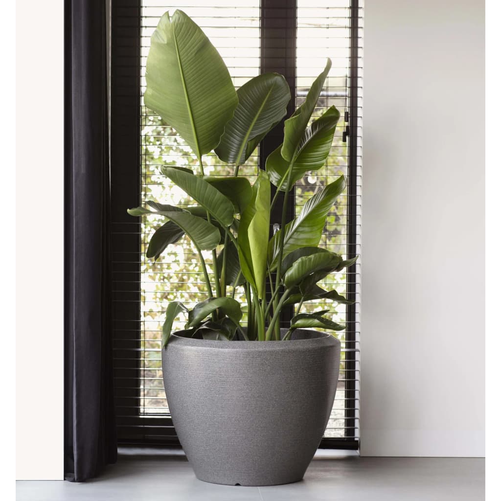 Capi Flowerpot Arc Granit, verjüngte Schicht 60x48 cm Anthrazit -gelöscht