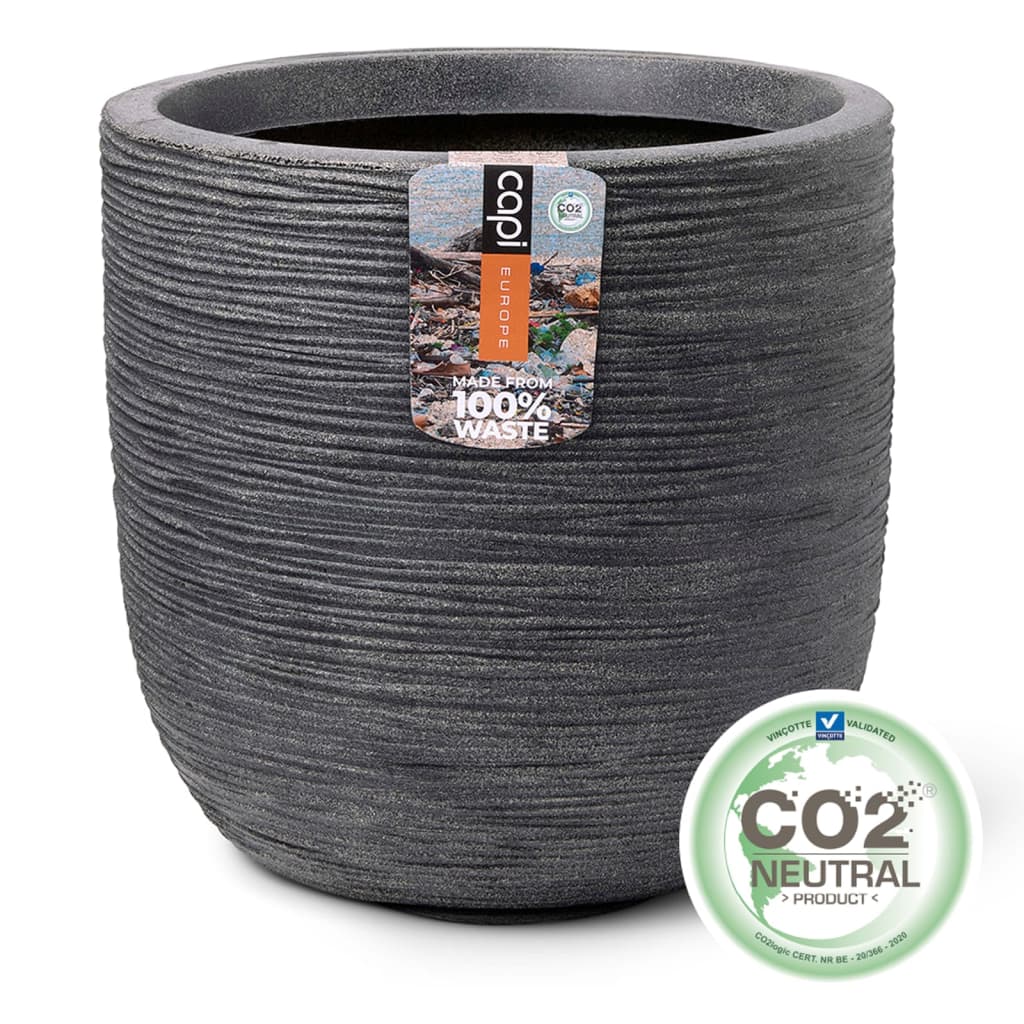 CAPI -Pflanzer waschen Rib 43x41 cm grau