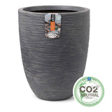 Capi Pflanzer waschen rippern niedrig elegant 46x58 cm grau