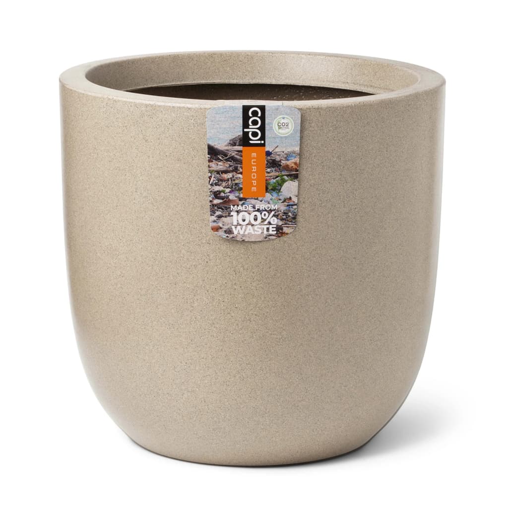 Capi Pflanzer glatt 43x41 cm Terrazzo Beige
