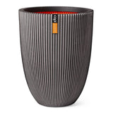 Capi Flowerpot Groove Elegant 34x46 cm Anthrazit -gelöscht