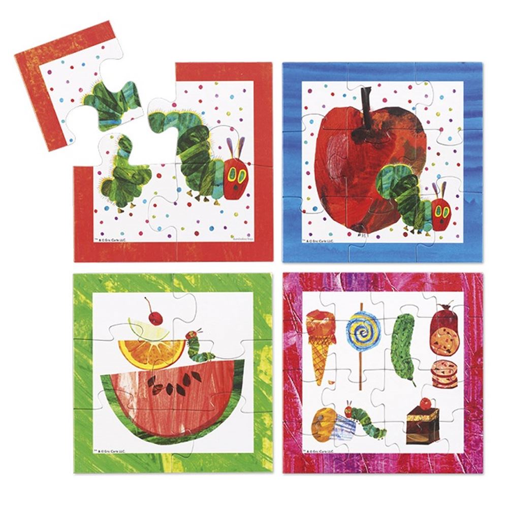 Bambolino Toys Raupe nie genug Puzzle, 4in1