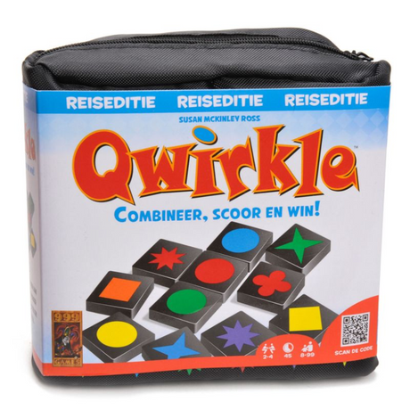 999games 999 Spiele – qwirkle – Reiseausgabe – Brettspiel – hat seit 2007 mehr als 15 Spielepreise gewonnen – Familienspiel – Brettspiel – Lernspiel – kleines Geschenk – Regeln in NL und FR