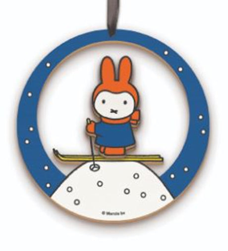 Miffy Weihnachtsanhänger Holz Winter ø7,5cm