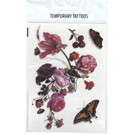 Grundlegende temporäre Tattoos Blumen 10 Stück
