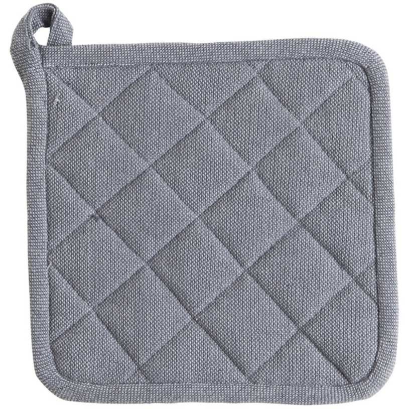 Leinen mehr Leinen und mehr Topflappen indi grau 20 x 20 cm | 3 Stück