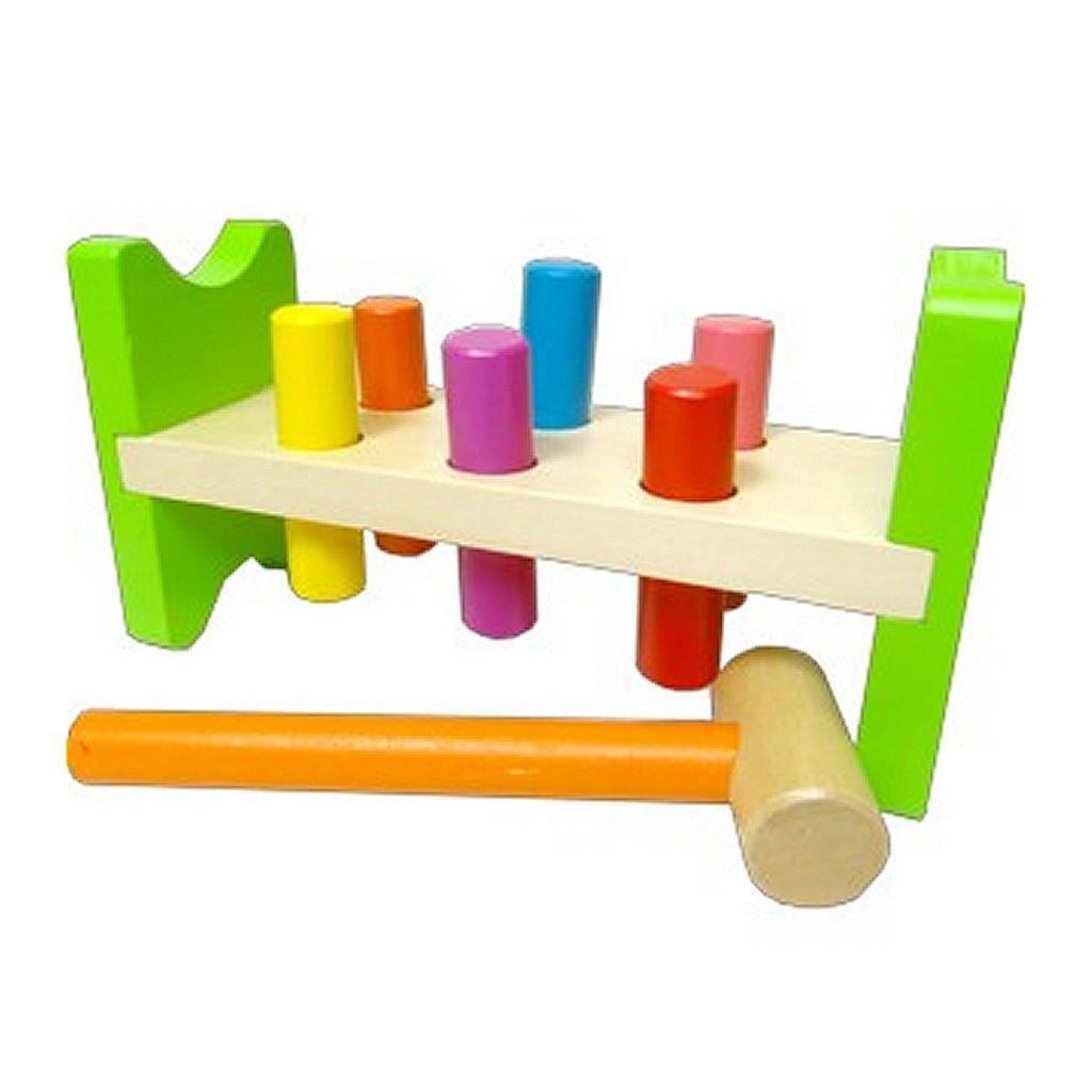 Einfach für Kinder Hammerbank aus Holz + Hammer