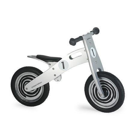 Holzbalchen -Fahrrad einfach - Silber