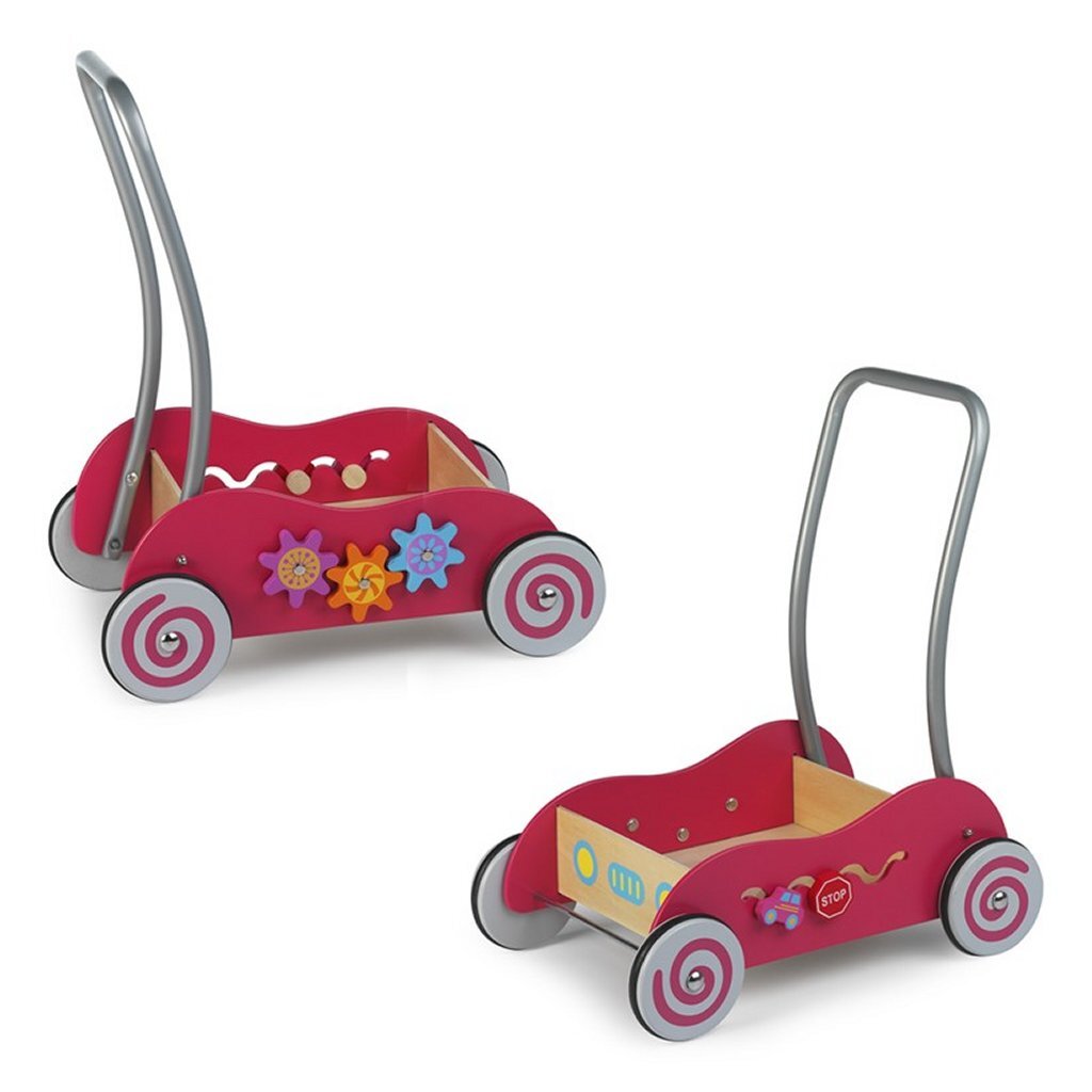 Simply for Kids Holz-Laufwagen in Rosa