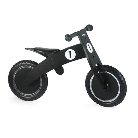 Simply for Kids Laufrad, schwarzes Laufrad aus Holz mit pannensicherem Reifen