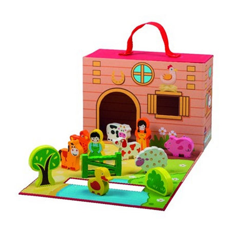 Simply for Kids Bauernhof mit Holztieren 12-teilig