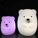Nachtlamp silicone beer groot. 1+