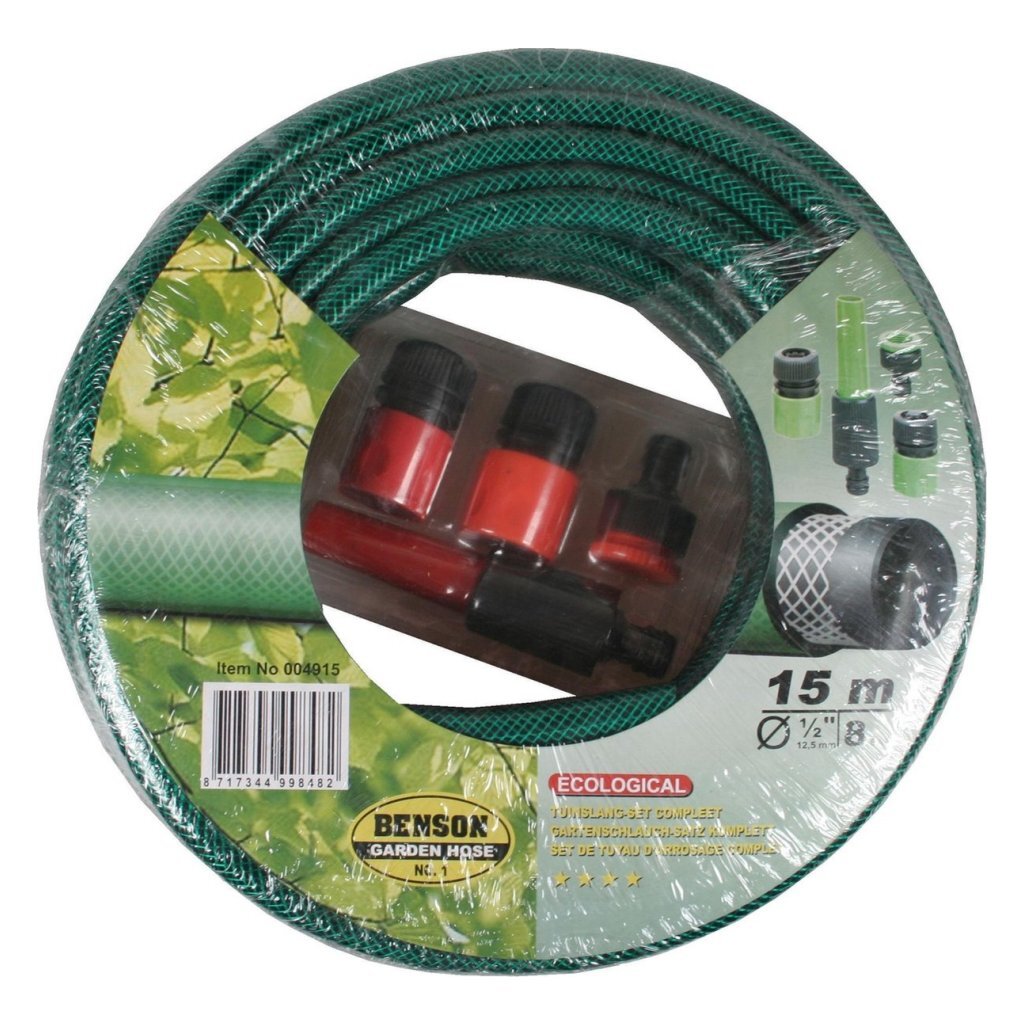 Benson tuinslangset 15 m groen oranje
