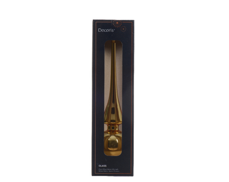 Decoris Spitzenglas glänzend hellgold, Durchmesser 6 x 26 cm