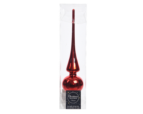 Decoris Spitzenglas, glänzend, weihnachtsrot, Durchmesser 6 x 26 cm
