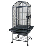 Starke starke Papagei Cage Villa Minerva 46x46x144 cm Silbergrau 93017