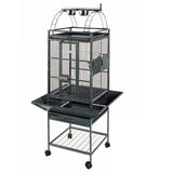 Starke Papagei Cage Villa Helios 46x46x149 cm Silbergrau 93016