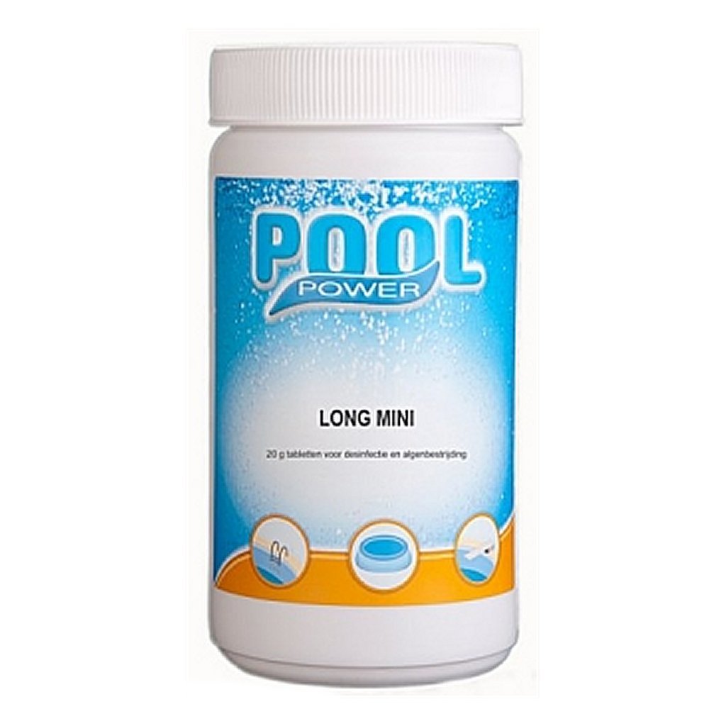 Pool Power Miniflasche 1 kg Chlortabletten 20 Gramm