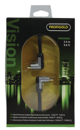 Profigold profigold prov8803 Koaxialkabel Stecker gewinkelt Buchse gewinkelt 3,00 m schwarz