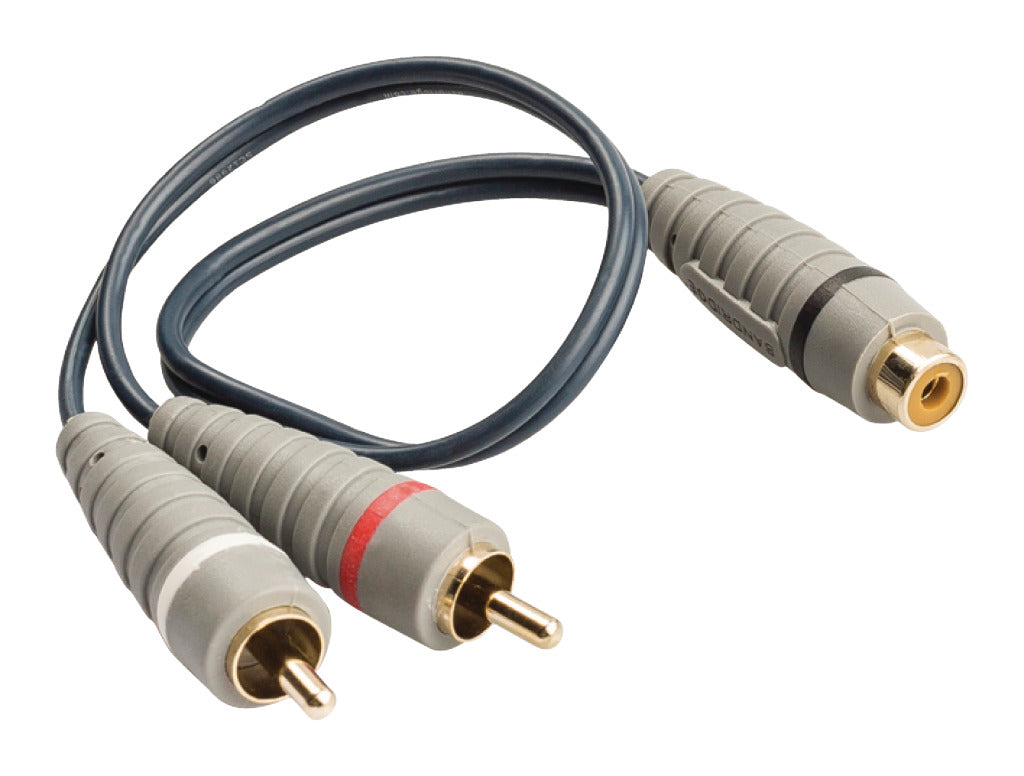 Bandridge Bal4600 Subwoofer-Kabel 2x Cinch-Stecker - Cinch-Buchse 0,20 m blau