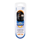 Bandridge USB 2.0 A-Stecker auf USB 2.0 A-Buchse, 2 m, Schwarz