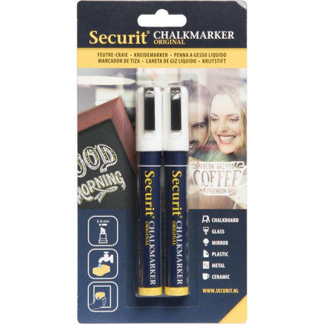 Quantore Securit Kreidemarker 2-6 mm weiß 2 Stück