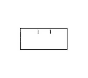Etiket 2616 wit rechthoekig permanent 6 rol a 1000 stuks