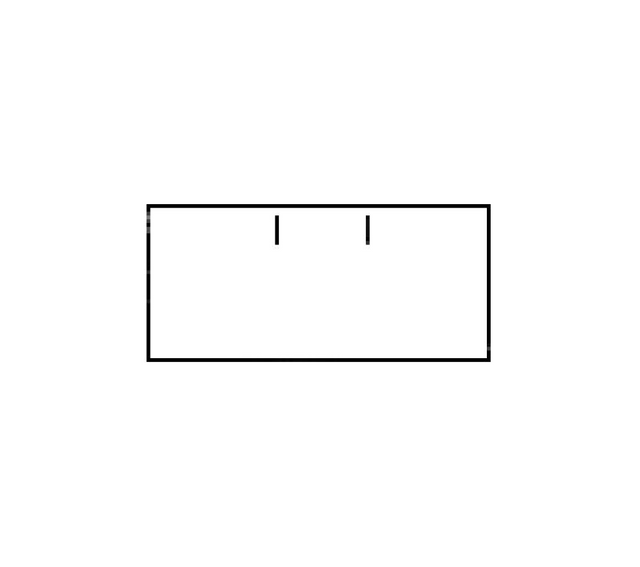 Etiket 2616 wit rechthoekig permanent 6 rol a 1000 stuks