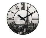 Nexttime ne-3004 wanduhr dia. 39 cm, Kunststoff, 3D, grau, #039;la ville #039;
