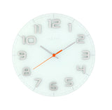 Nexttime ne-8817wi wanduhr dia. 30 x 3,5 cm, Glas, weiß, „edel rund“