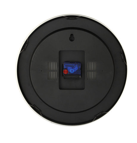Nexttime Station – Wanduhr Tischuhr – 19 cm – Aluminium gebürstet – Weiß