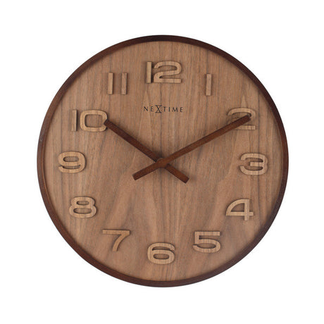 Nexttime ne-3096br wanduhr dia. 35 cm, Holz, braun, 'Wood Wood Medium'