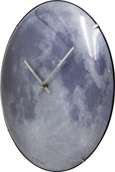 Nexttime ne-3164 wanduhr dia. 35 cm, konvexes Glas, 'Blue Moon Dome'
