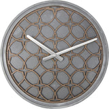 Nexttime ne-3212br wanduhr dia. 39,5 cm, Polyresin-Holz, grau