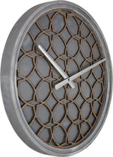 Nexttime ne-3212br wanduhr dia. 39,5 cm, Polyresin-Holz, grau