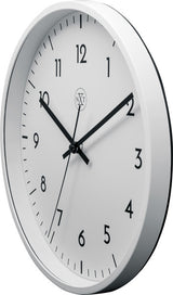 Nextime nx-7320 Wanduhr nxt Durchmesser 30cm Kunststoff weiß, weißes Zifferblatt