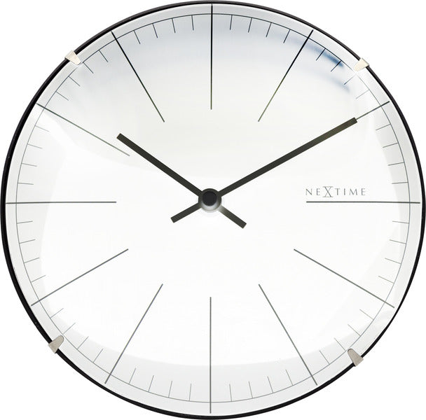 Nextime ne-3506wi Wanduhr großer Streifen ø20 Glas weiß