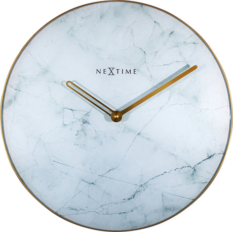 Nexttime ne-8189wi wanduhr marmor ø 40 cm weiß