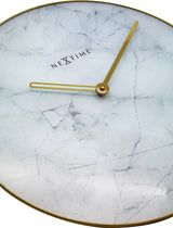 Nexttime ne-8189wi wanduhr marmor ø 40 cm weiß