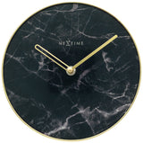 Nexttime ne-5222zw Tischuhr Marmortisch Durchmesser 20 cm Glas schwarz